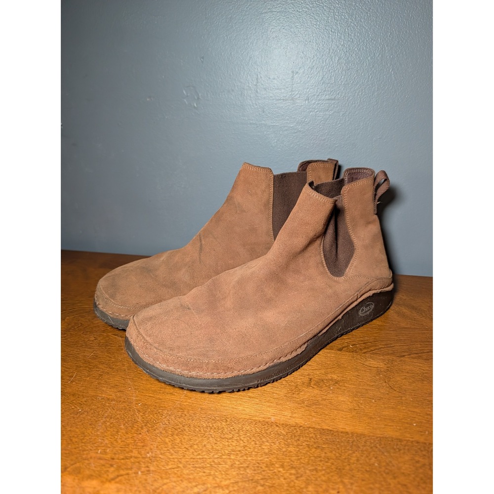 Chaco Revel Chelsea Mahogany Brown Suede Boots Mens 12 JCH108551